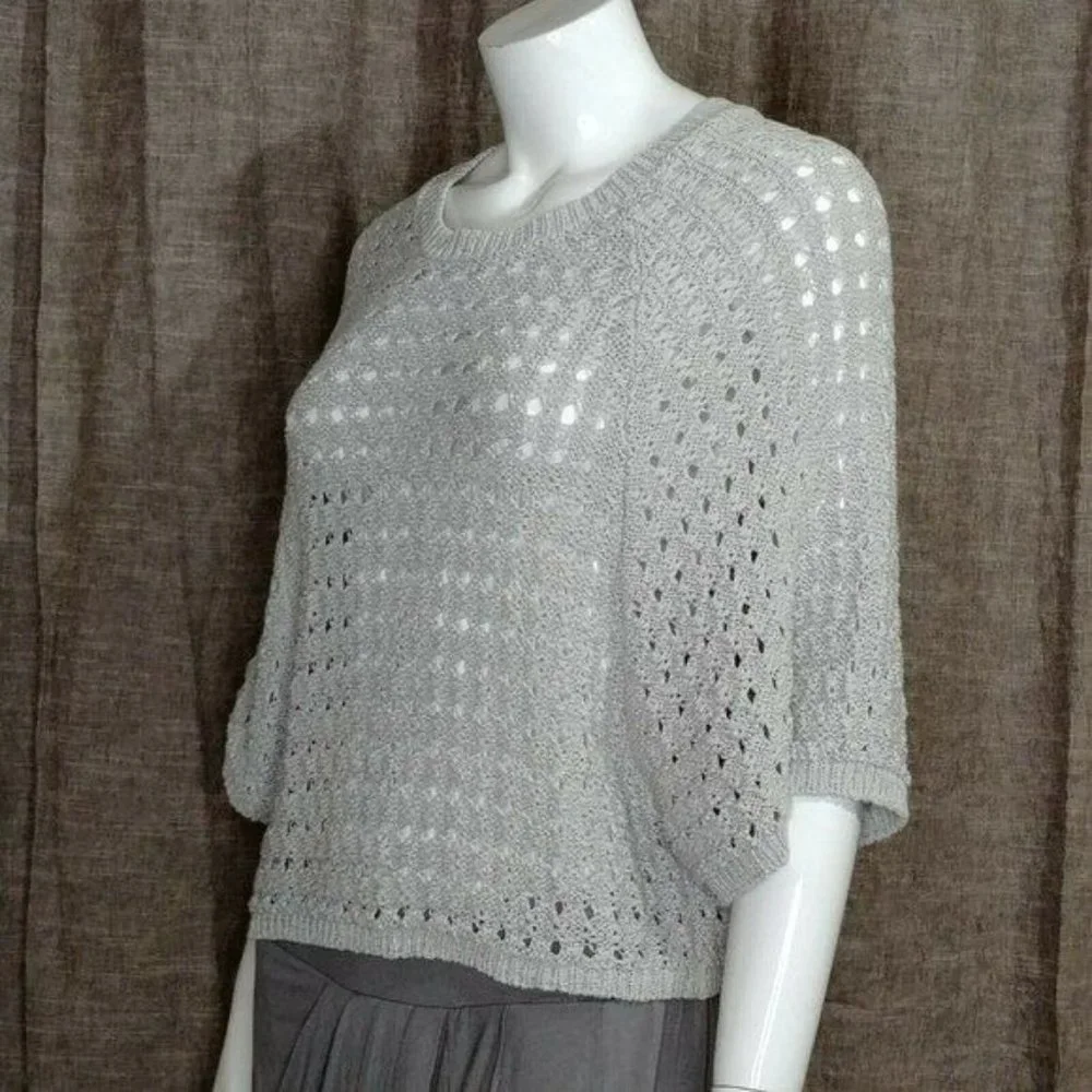 Melia Open Knit Dolman Sleeve Sweater Size XS